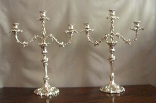 antique silverplated candelabra